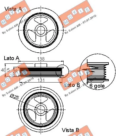 Belt Pulley, crankshaft