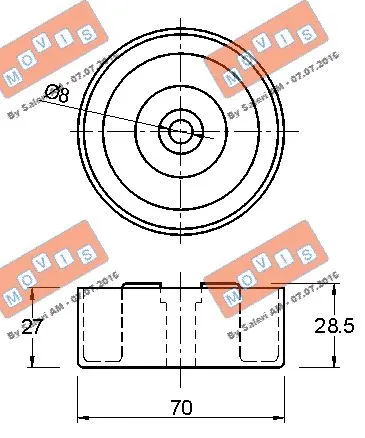 Deflection/Guide Pulley, V-ribbed belt