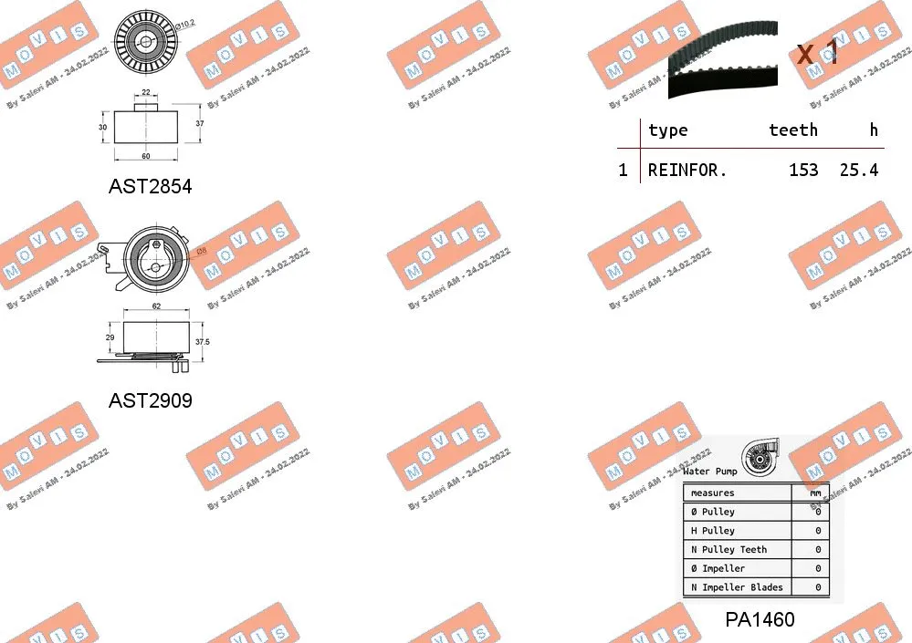 Water Pump & Timing Belt Kit