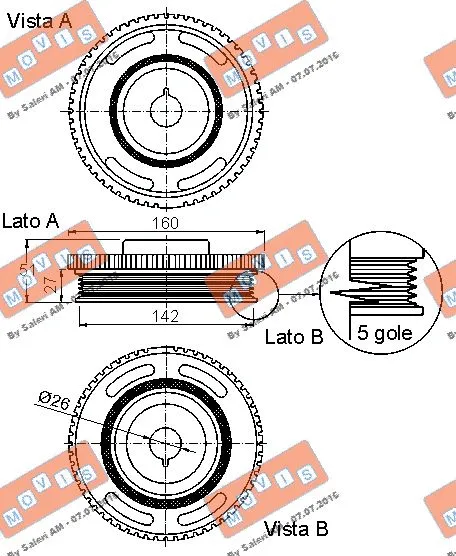 Belt Pulley, crankshaft