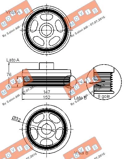 Belt Pulley, crankshaft