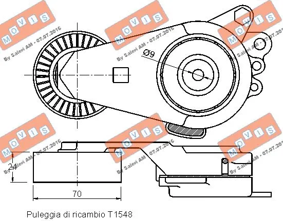 Belt Tensioner, V-ribbed belt