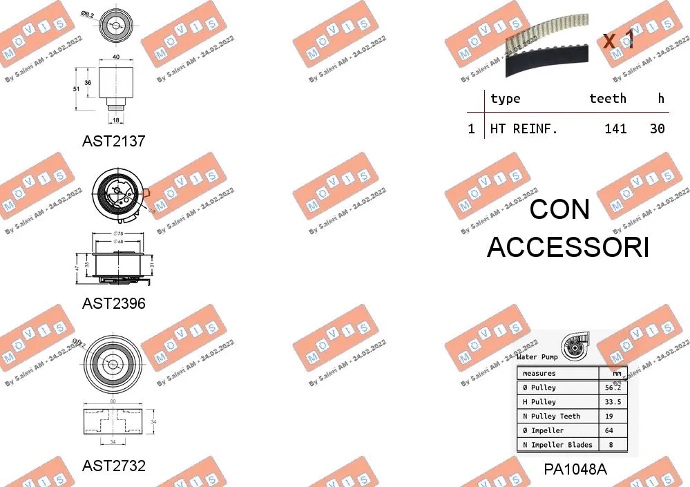 Water Pump & Timing Belt Kit