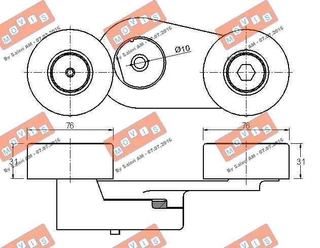 Belt Tensioner, V-ribbed belt