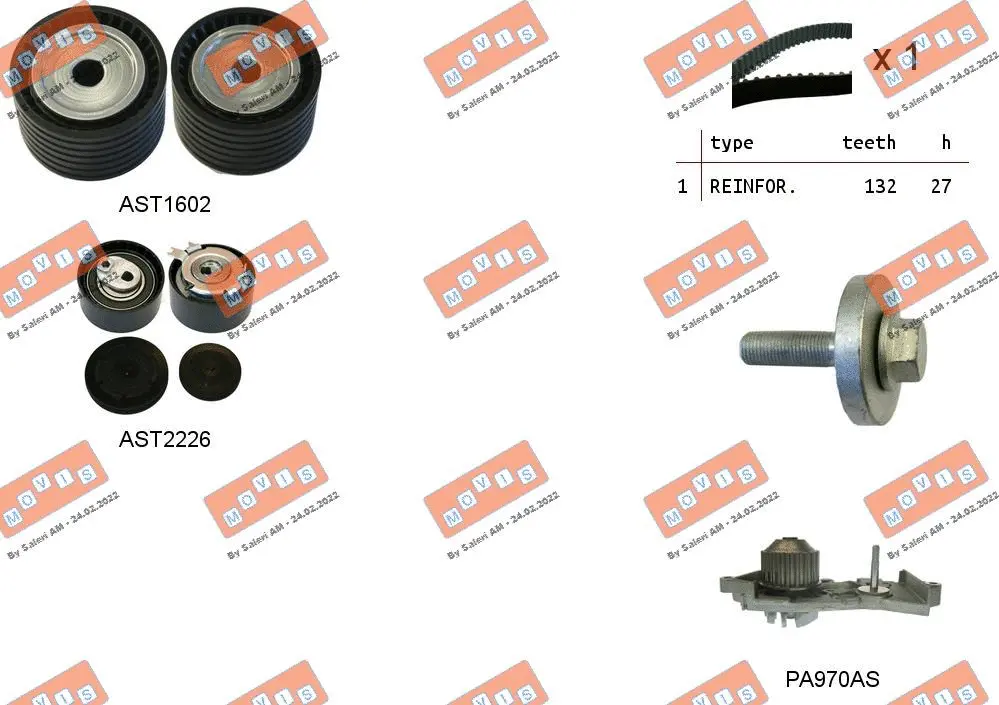 Water Pump & Timing Belt Kit (ASTK0912PA)