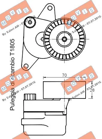 Belt Tensioner, V-ribbed belt