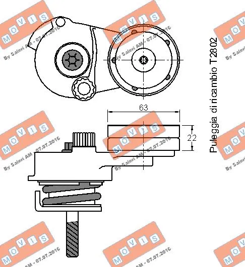 Belt Tensioner, V-ribbed belt