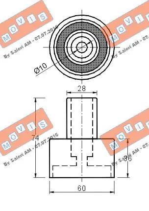Deflection/Guide Pulley, timing belt
