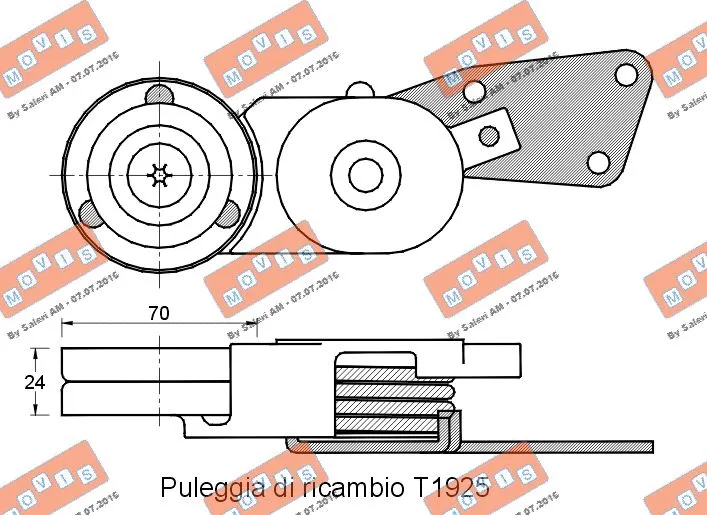 Belt Tensioner, V-ribbed belt