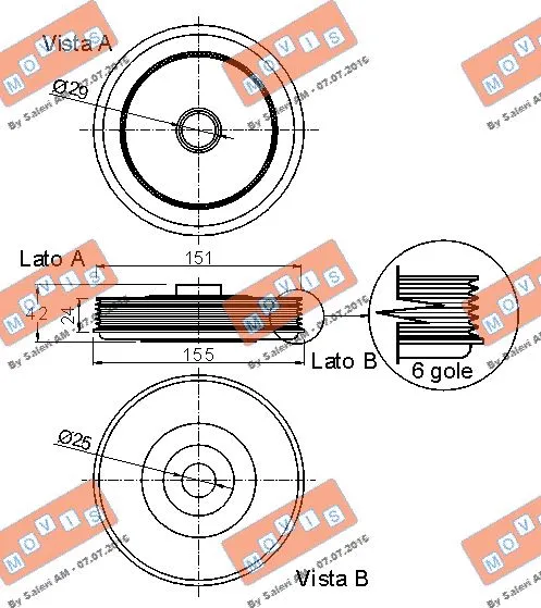 Belt Pulley, crankshaft