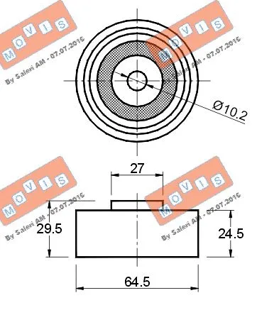 Deflection/Guide Pulley, timing belt