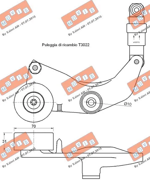 Belt Tensioner, V-ribbed belt