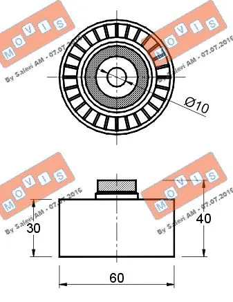 Deflection/Guide Pulley, timing belt