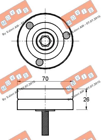 Deflection/Guide Pulley, V-ribbed belt