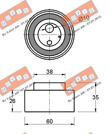 Deflection/Guide Pulley, timing belt