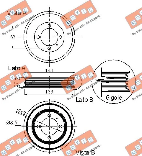 Belt Pulley, crankshaft