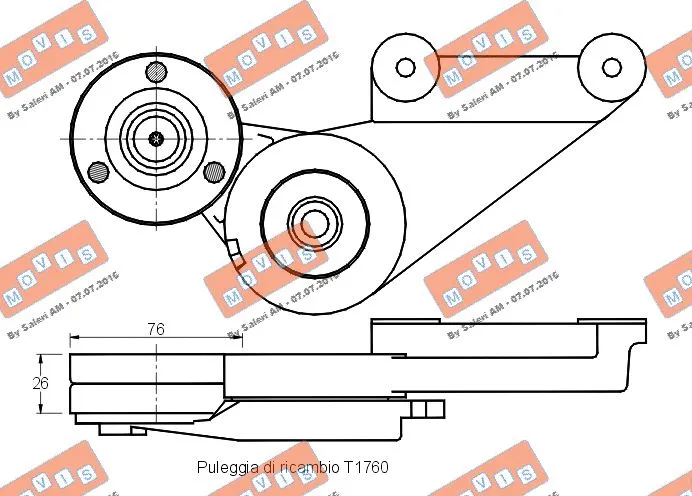 Belt Tensioner, V-ribbed belt