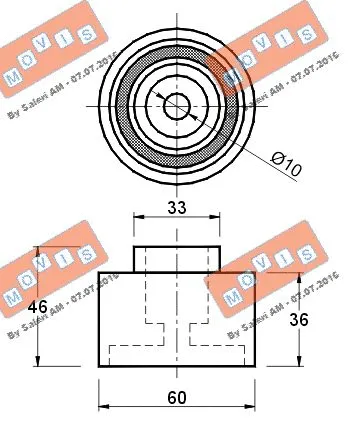 Deflection/Guide Pulley, timing belt