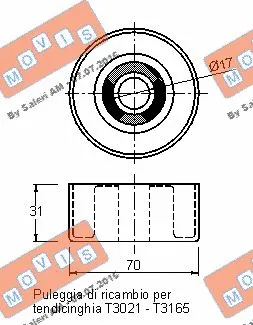 Deflection/Guide Pulley, V-ribbed belt