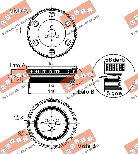 Belt Pulley, crankshaft