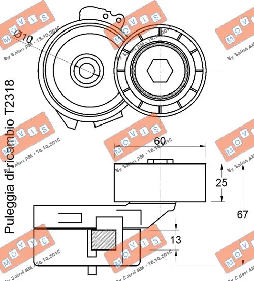 Belt Tensioner, V-ribbed belt