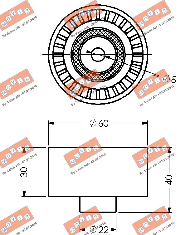 Deflection/Guide Pulley, timing belt