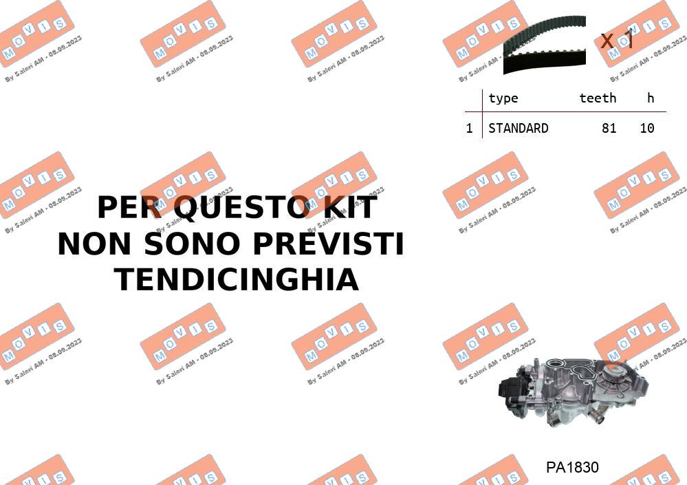 Water Pump & Timing Belt Kit (ASTK0B06PA)