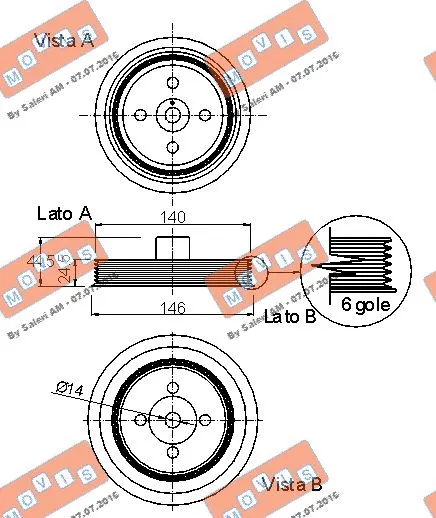 Belt Pulley, crankshaft