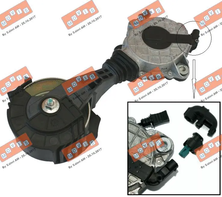 Belt Tensioner, V-ribbed belt (AST3554K)