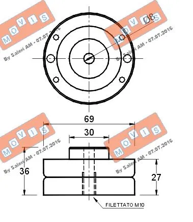 Deflection/Guide Pulley, timing belt