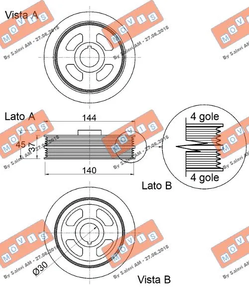 Belt Pulley, crankshaft