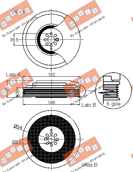 Belt Pulley, crankshaft