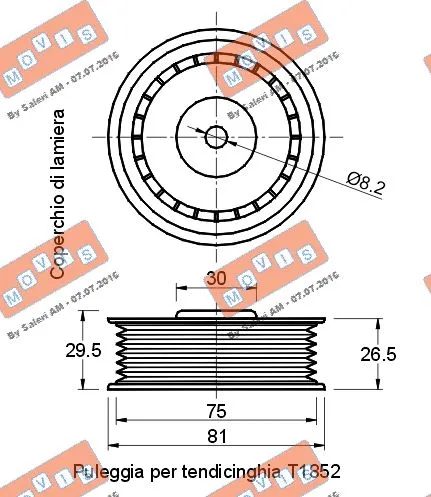 Deflection/Guide Pulley, V-ribbed belt