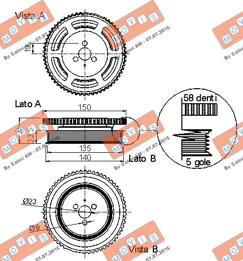 Belt Pulley, crankshaft