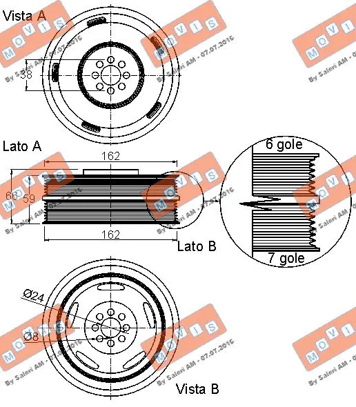 Belt Pulley, crankshaft