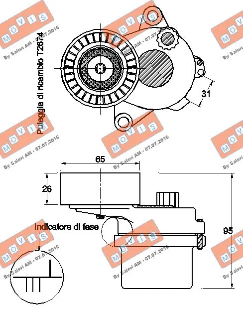 Belt Tensioner, V-ribbed belt