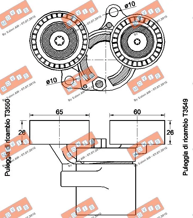 Belt Tensioner, V-ribbed belt