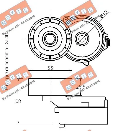 Belt Tensioner, V-ribbed belt