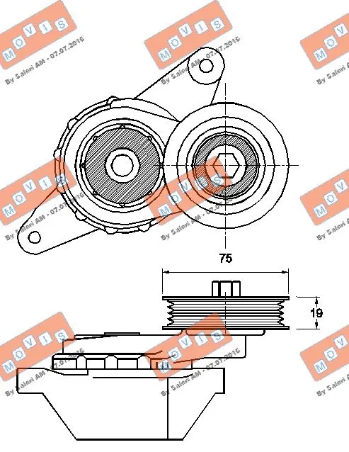 Belt Tensioner, V-ribbed belt