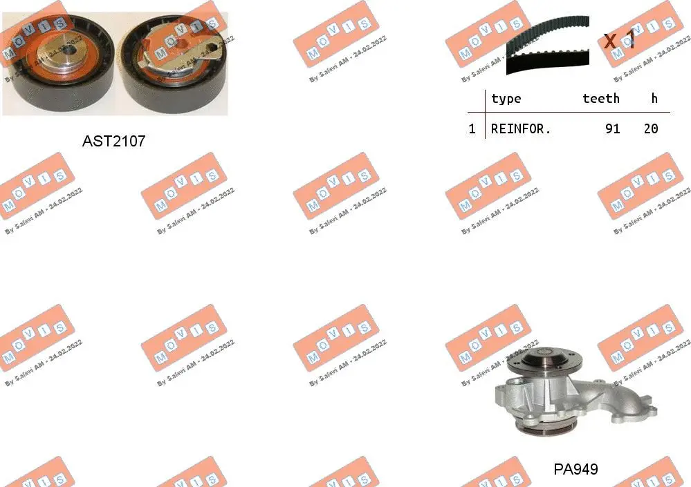 Water Pump & Timing Belt Kit (ASTK0862PA)
