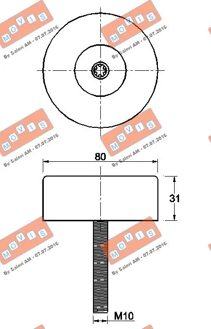 Deflection/Guide Pulley, V-ribbed belt