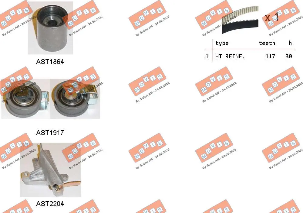 Timing Belt Kit (ASTK1053)