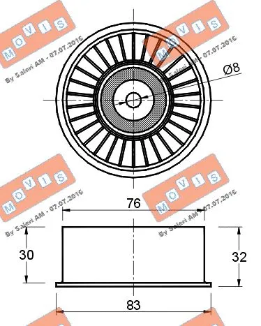 Deflection/Guide Pulley, timing belt