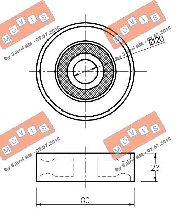 Deflection/Guide Pulley, V-ribbed belt