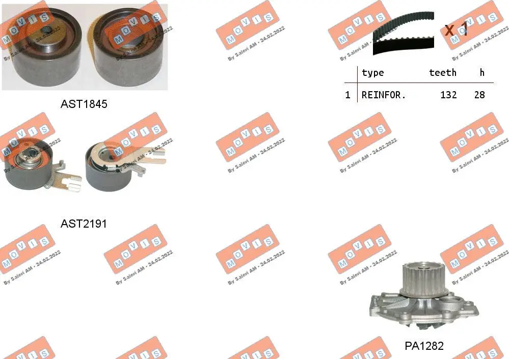 Water Pump & Timing Belt Kit (ASTK1116PA)