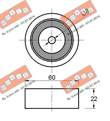 Deflection/Guide Pulley, V-ribbed belt