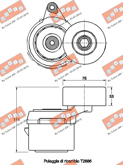 Belt Tensioner, V-ribbed belt