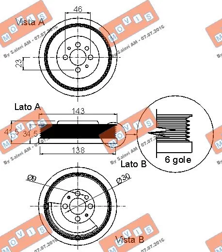Belt Pulley, crankshaft