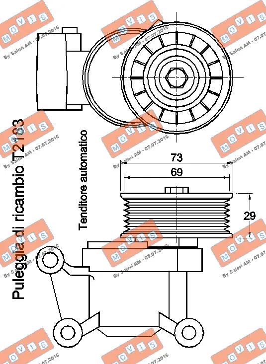 Belt Tensioner, V-ribbed belt