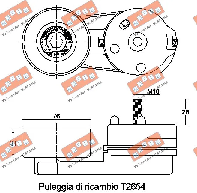 Belt Tensioner, V-ribbed belt